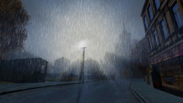 ночной дождливый город