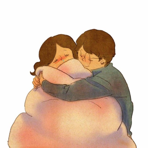 объятия иллюстрация