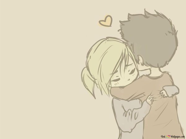 аниме обнимаются