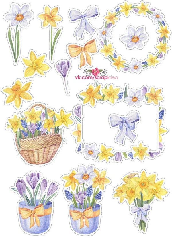 наклейки цветочки