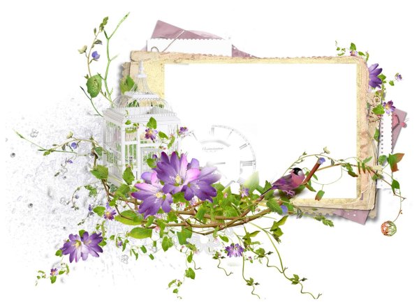 рамки вырезы с цветочками