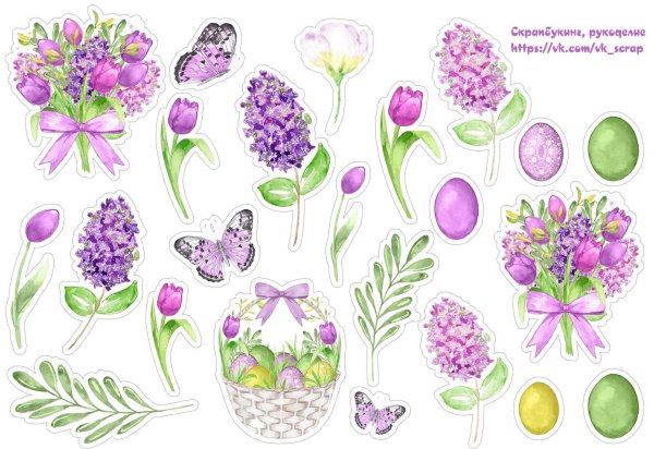 скрапбукинг пасхальная высечка