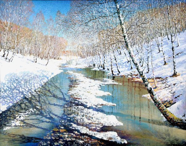 весенняя проталинка левитана