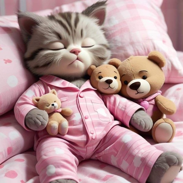 милые спящие котята