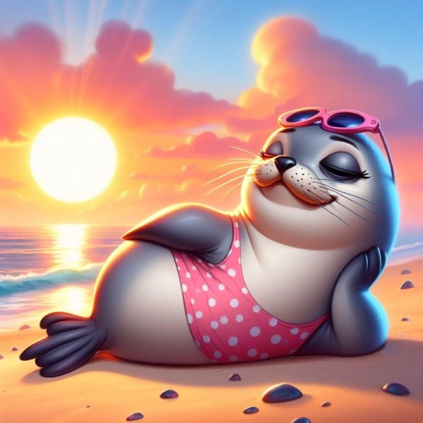 мультяшный тюлень