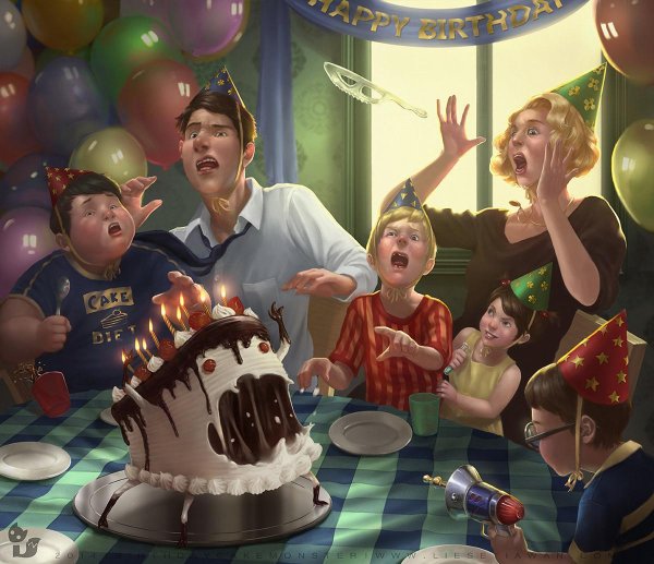 торт со свечами