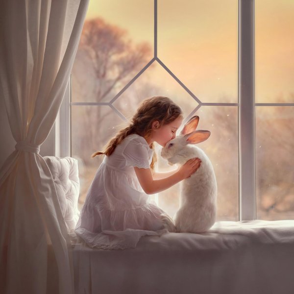 девушка кролик