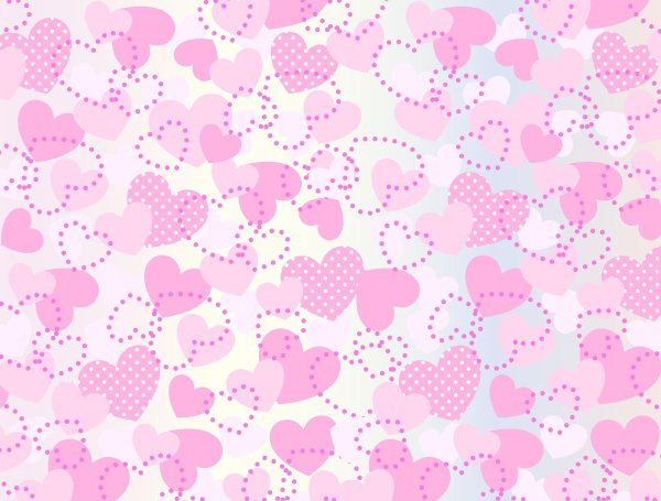 розовые сердечки паттерн