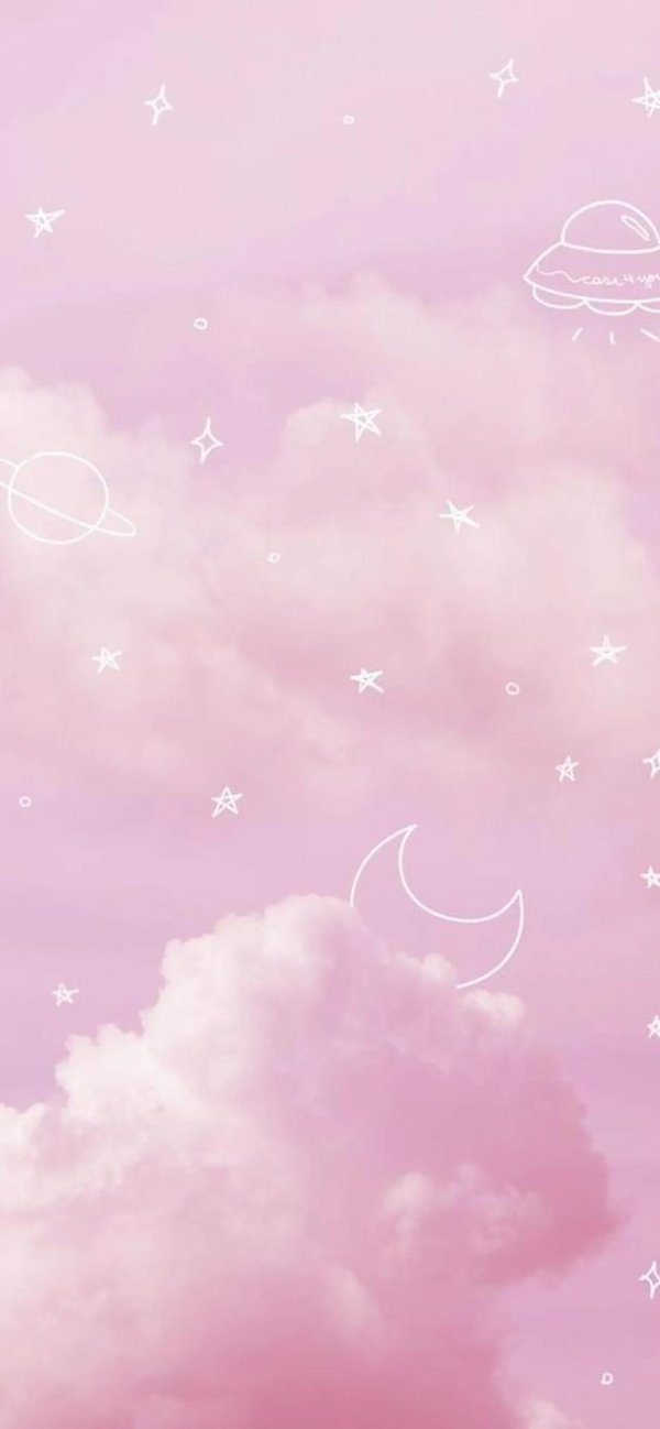 облака розовые