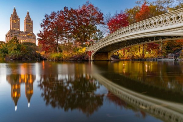мост в централ парке нью йорка