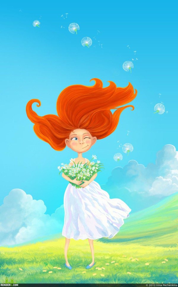 рыжая девчонка