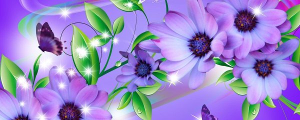 фиолетовые цветки