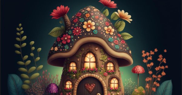 домики грибочки