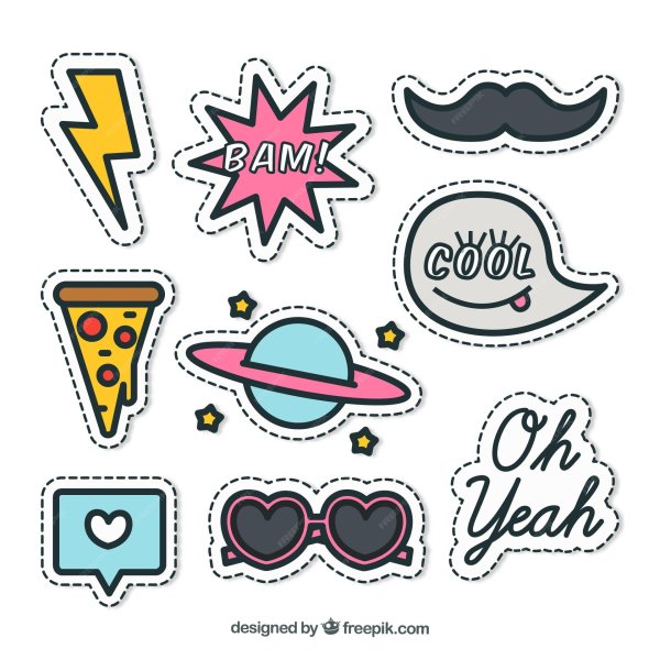 наклейки в стиле попарт