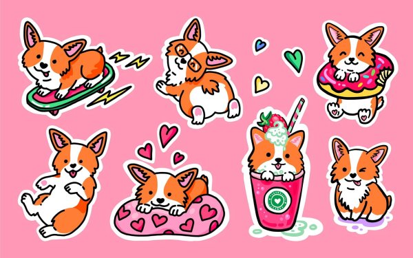 стикерпак корги