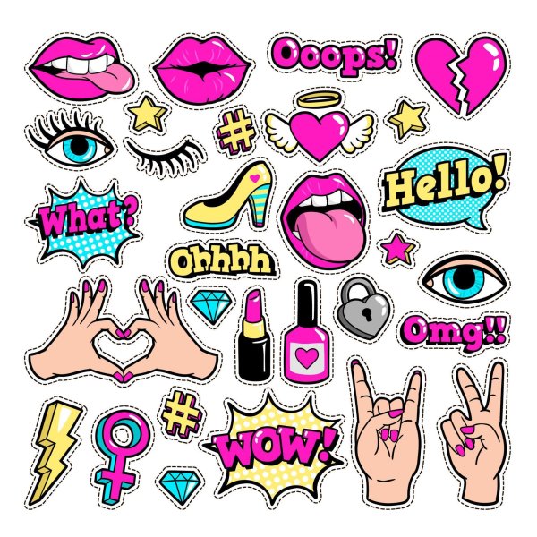 наклейки красивые