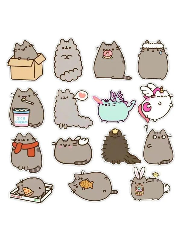 набор наклеек пушин