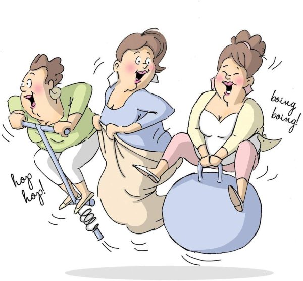 карикатуры на толстых женщин