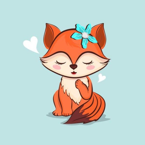 лисенок с бантиком