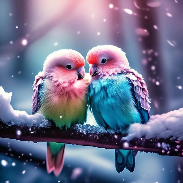 красивые попугайчики