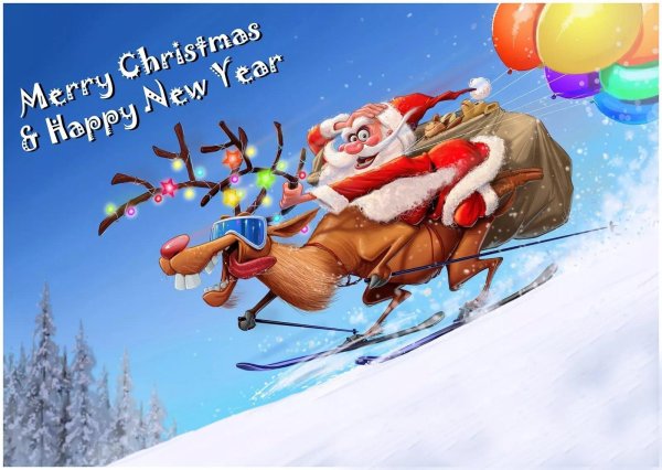 открытка с новым годом смешная