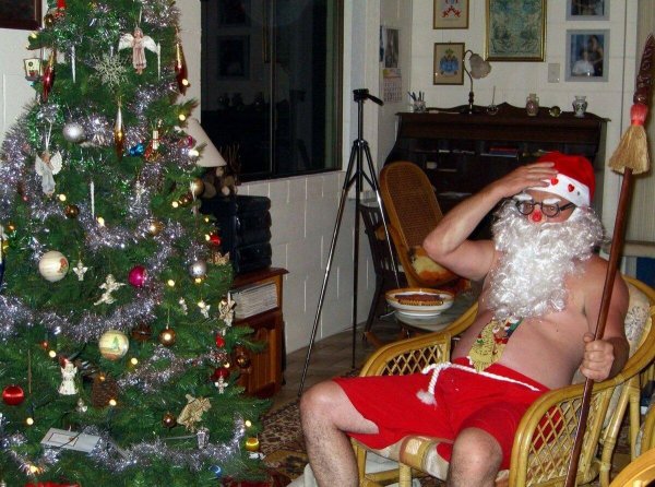 дед мороз под елкой