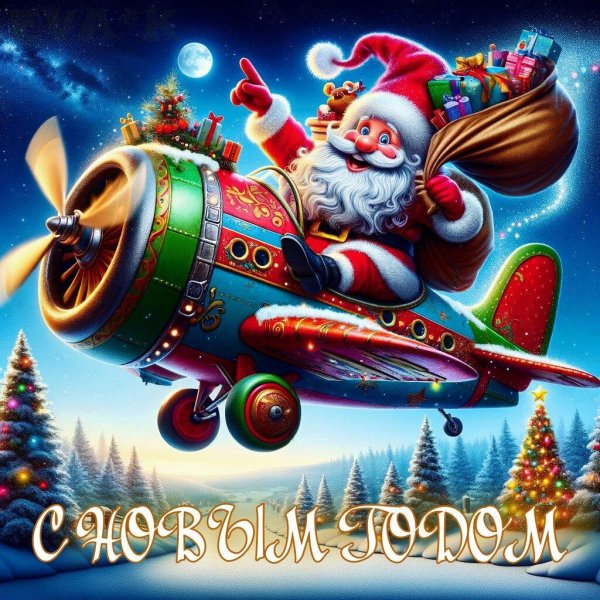 новогодняя открытка дед мороз