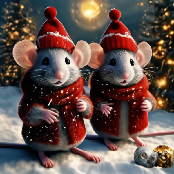 новогодняя мышь