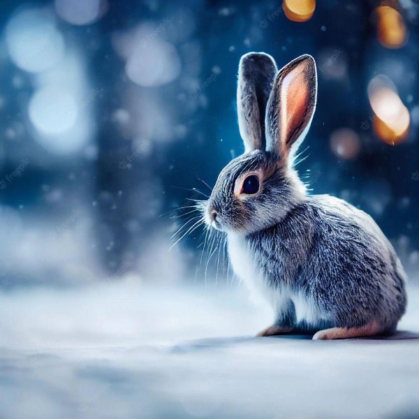 зимний зайчик