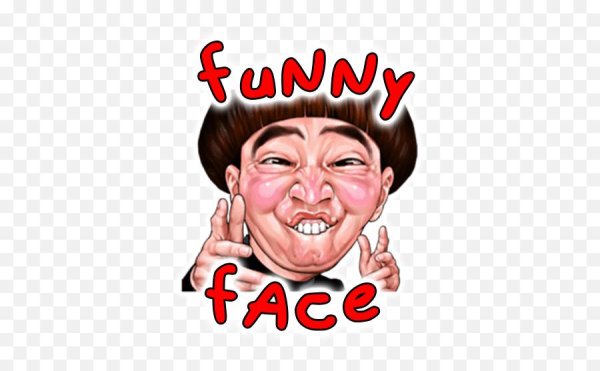 funny face sticker