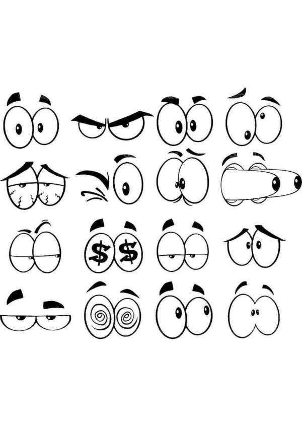 трафареты глаз для поделок