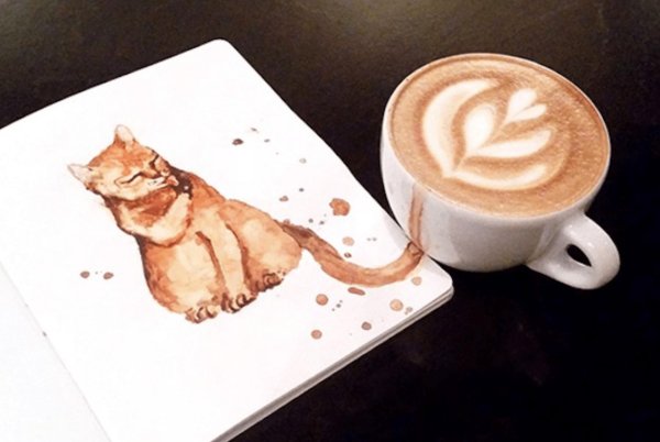 рисунки на кофейной пенке