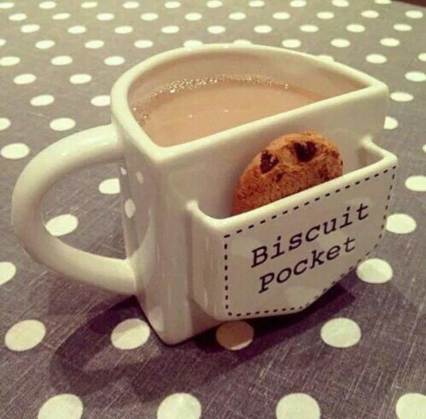 кружка с кармашком для печеньки