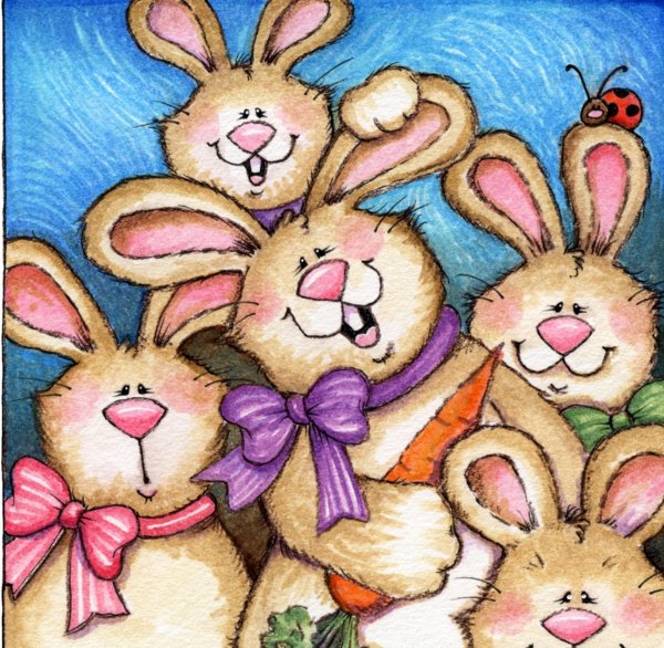 семья зайчиков