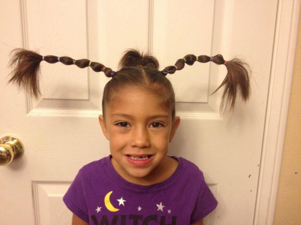 крутая прическа для девочки