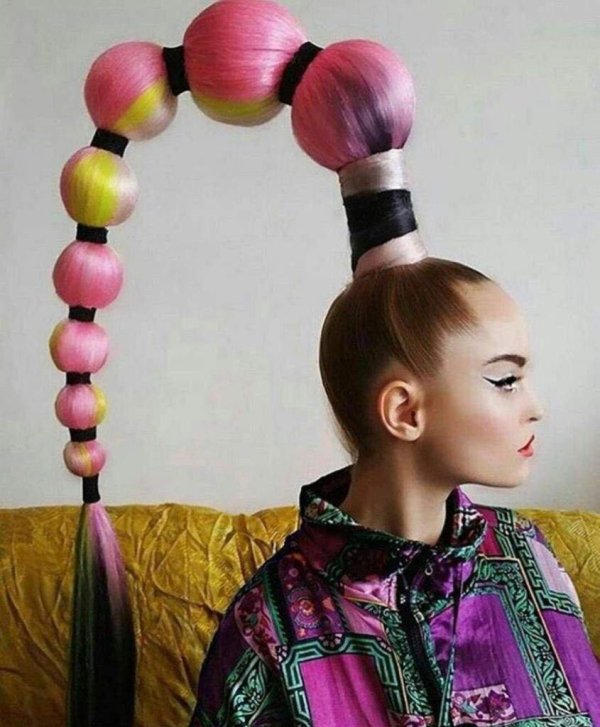 авангардный стиль прически