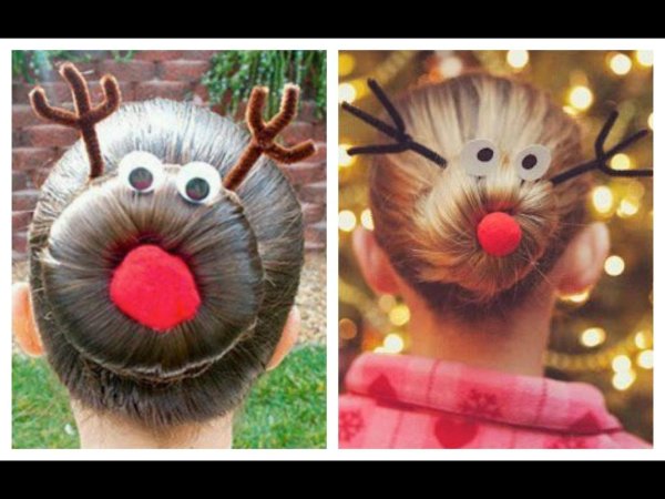 новогодние причёски с мейками