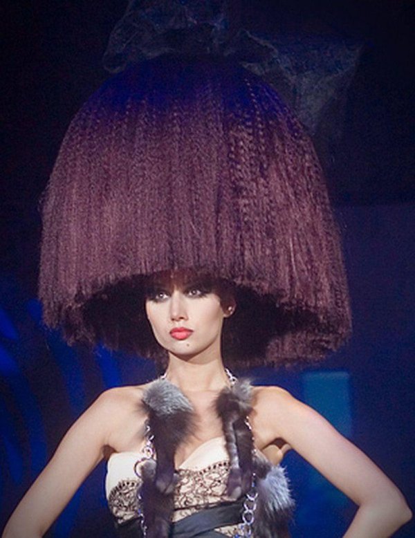 странные женские прически