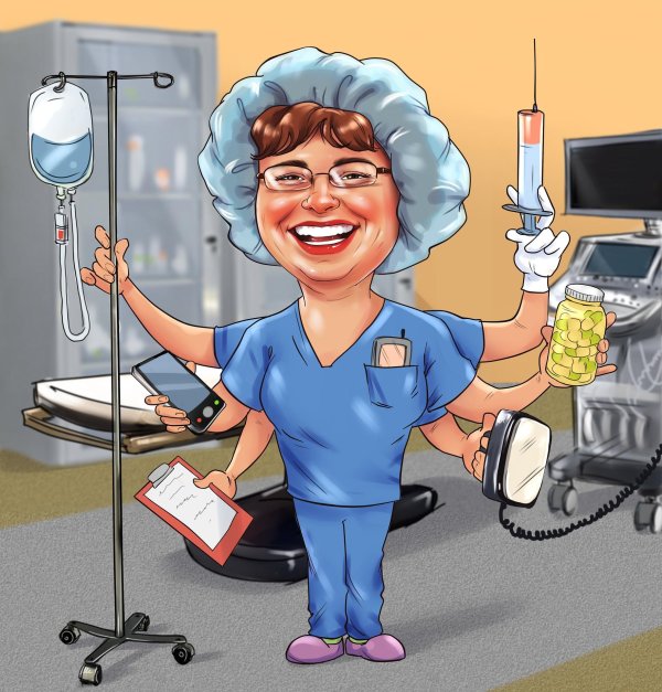 шарж женский