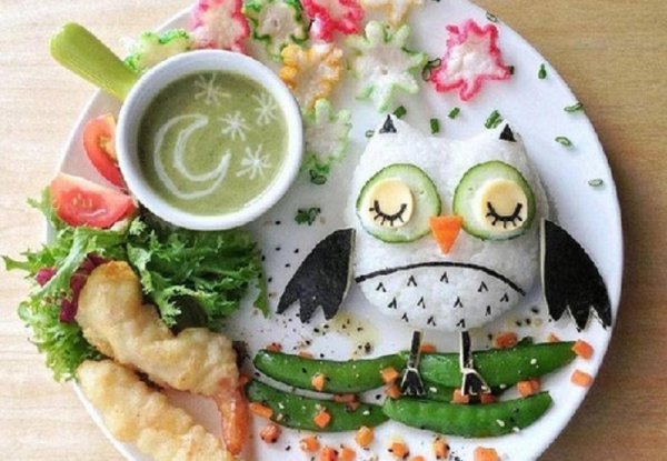 оформление детских блюд