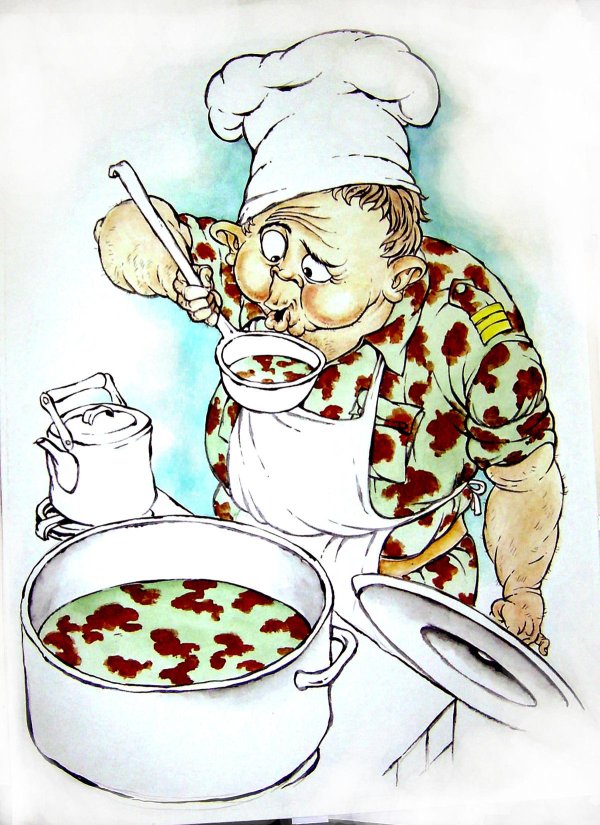 повариха рисунок