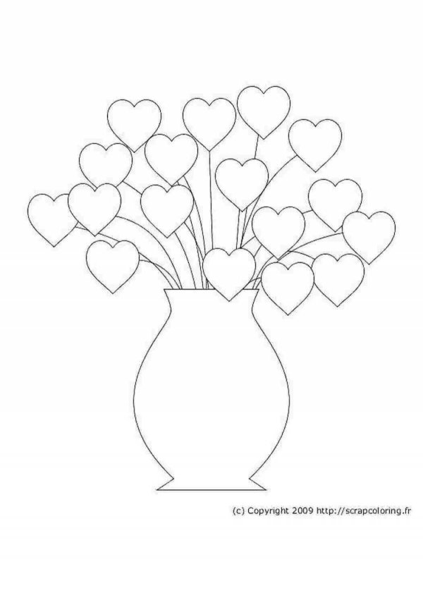 раскраска цветок для мамы