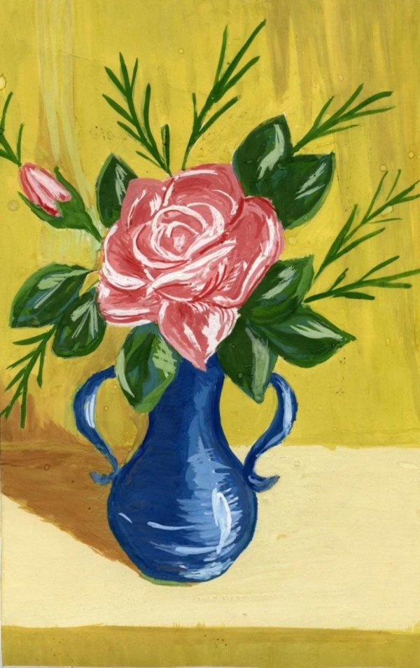 рисуем цветы гуашью