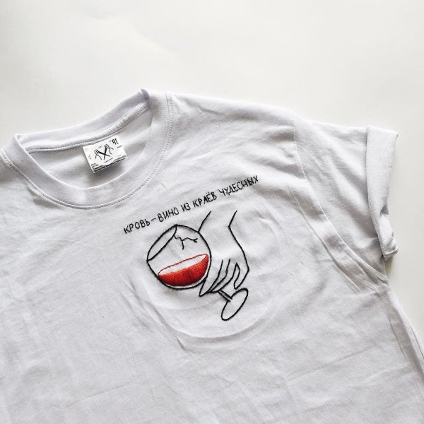 вышивка на майке