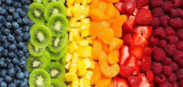 разноцветные фрукты