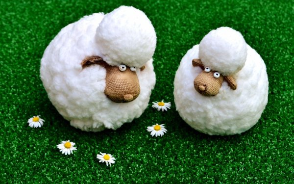 поделка барашек