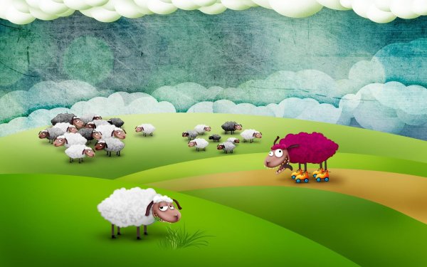 cartoon sheep