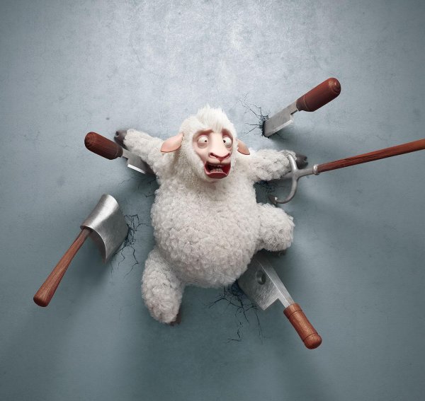 смешная овца