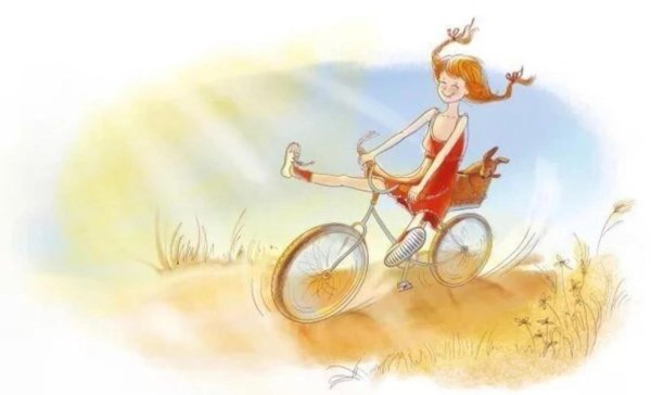 девочка на велосипеде
