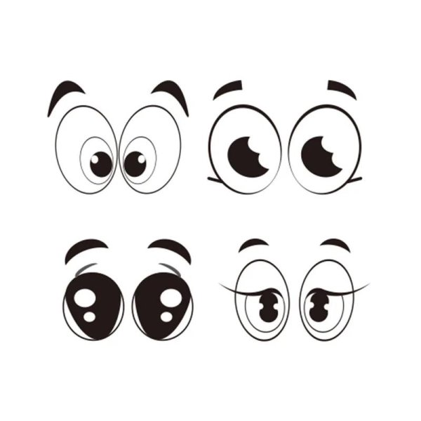 шаблон глазки